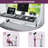Swapan 56'' Lift Top L-Shaped Desk with Drawers and Power Outlets, Executive Desk-1884490039