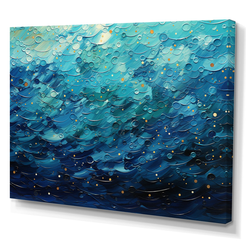 Gallacher Pointillism Oceanic I - impression, Toile tendue, H 24 po x l 32 po x P 1 po