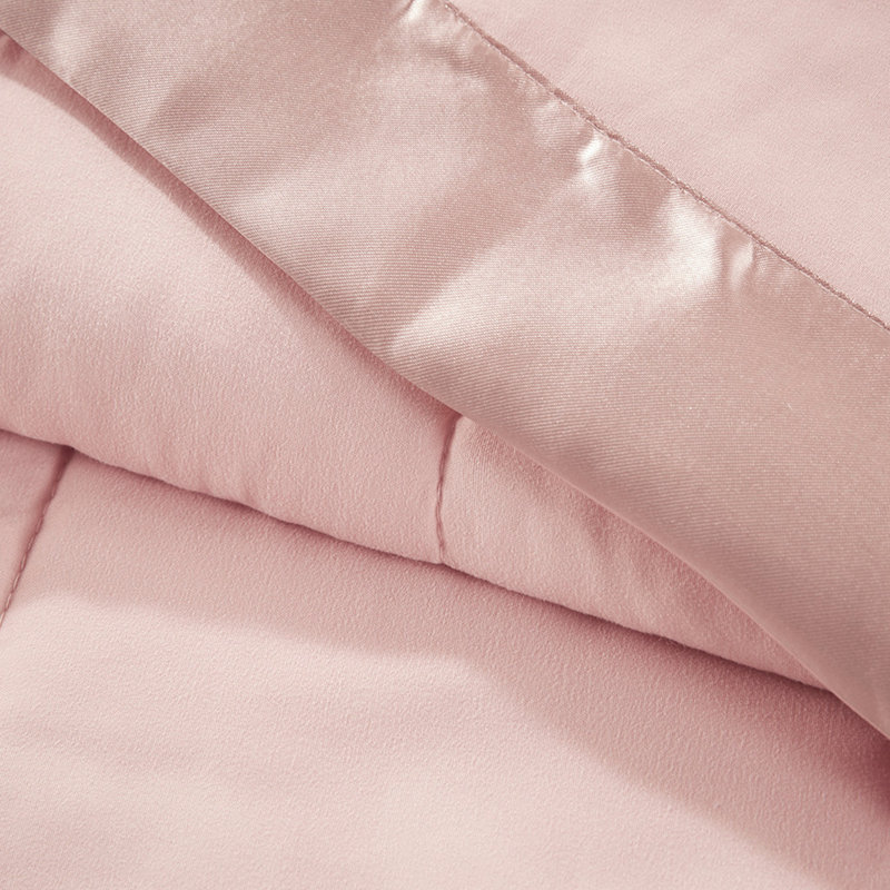 Couverture légère en duvet synthétique, Lit simple, Rosé