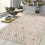 Modern Hand Tufted Geometric Area Rug in Silver / Ivory-1784681479