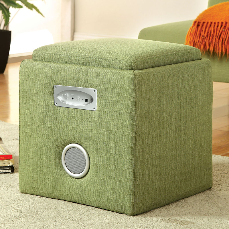 Upholstered Ottoman, Green