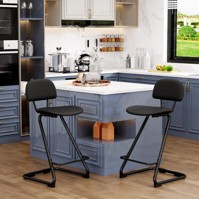 Upholstered Counter Stool With Metal Frame by Trent Austin Design
