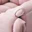 Chaise simple rose confortable avec plateau latéral amovible, réglable jusqu'à 150 degrés, rembourrage en éponge, plateau de fabrication en bois massif sur l'accoudoir, dossier à degrés et panneau à base de bois pour un petit espace de vie-1966364863