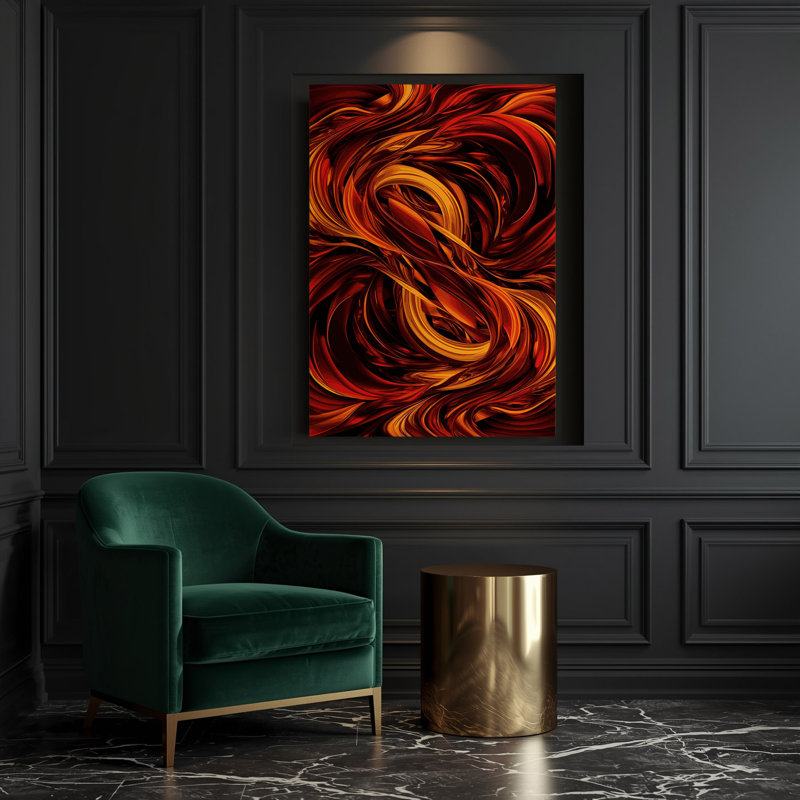 Art numérique sur toile, abstraction numérique 3, H 24 po x l 36 po