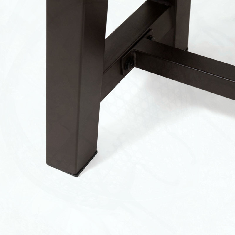 Banc d'extérieur en bois d'acacia avec assise à lattes et pieds en A, Gris foncé