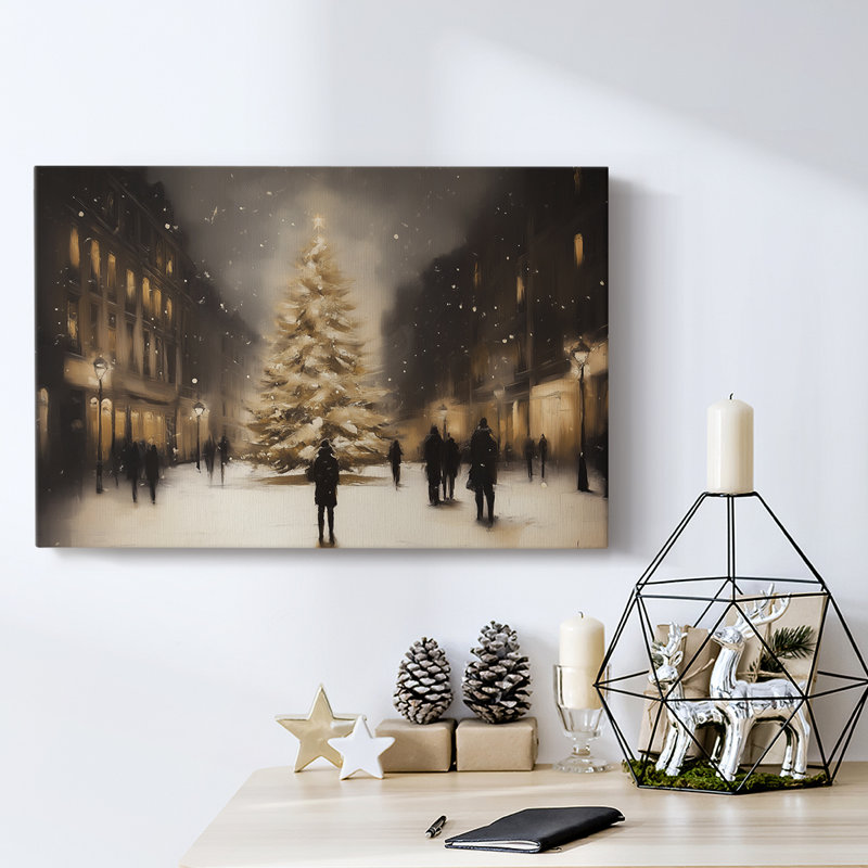 Christmas Holiday Art - Gallery Wrapped Canvas-Series 3-LXII, 12" H x 18" W