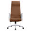 Fauteuil de bureau en cuir à haut dossier Sledmere-153412297