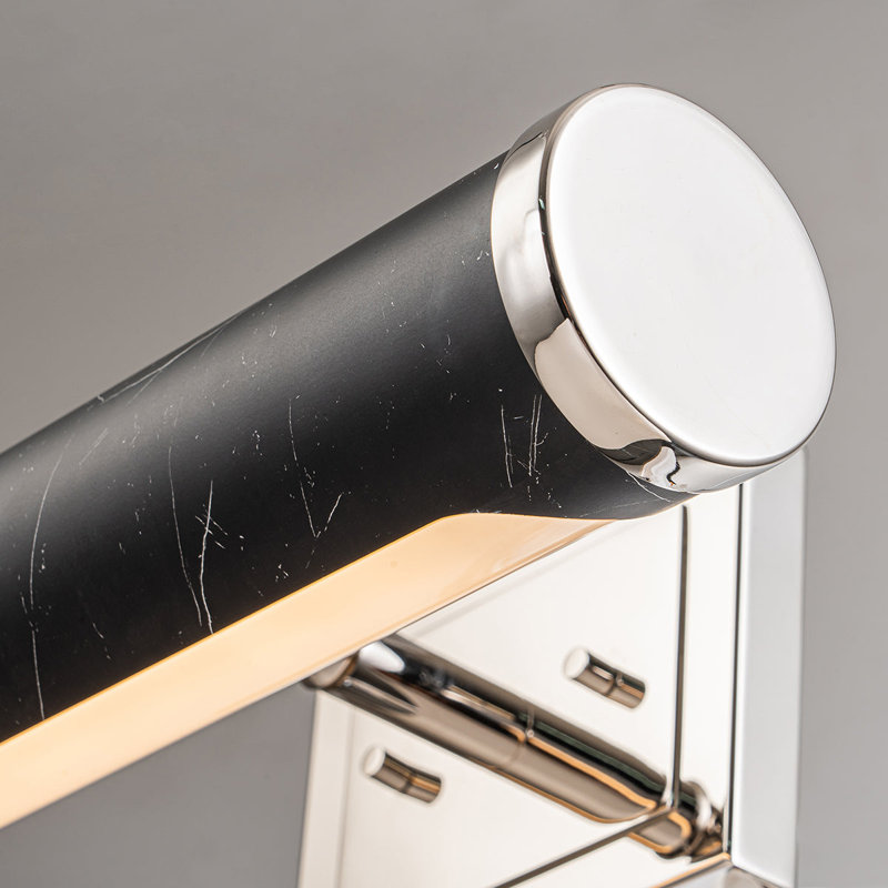 Coates Medium Picture Light, Polished Nickel/Satin Black