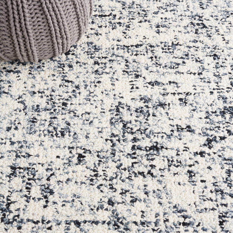 Tapis abstrait en laine / coton touffeté à la main Gelissa, Rectangle 5 pi x 8 pi