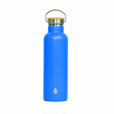 Bouteille d'eau isotherme à double paroi 25 oz avec couvercle en bambou Elemental Classic