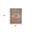 Tapis tissé à la machine médaillon taupe 2 pi x 3 pi avec frange-575844398