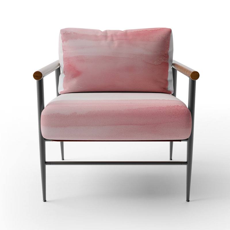 Fauteuil d'appoint Abstract Minimalisme - Still Pink, Brown Round Arms