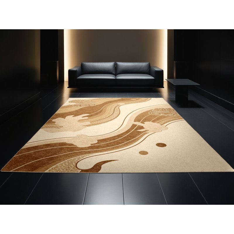 Tapis à motif abstrait moelleux et moelleux de couleur Wkong Sun Wukong, 5 x 7