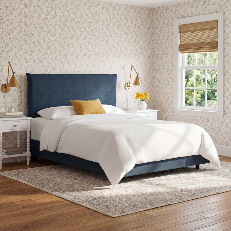 Bessinger Upholstered Standard Bed, Zuma Laurel Textured Linen, King