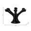Métal, P 13 po, mains tenant un chandelier, noir