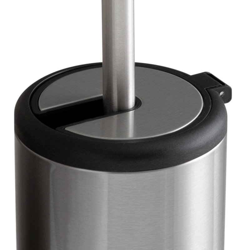 Stainless Steel Toilet Brush and Holder Set with Soft Bristles