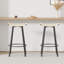 Tabourets de bar à hauteur de comptoir, chaises de cuisine tissées à la main sans dossier avec repose-pieds rond, ensemble de 2 tabourets de pub en PVC pour les chaises d'intérieur et d'extérieur seulement, sans les tables