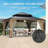 15 Ft. W x 13 Ft. D Solid Wood Patio Gazebo with Netting and Curtains