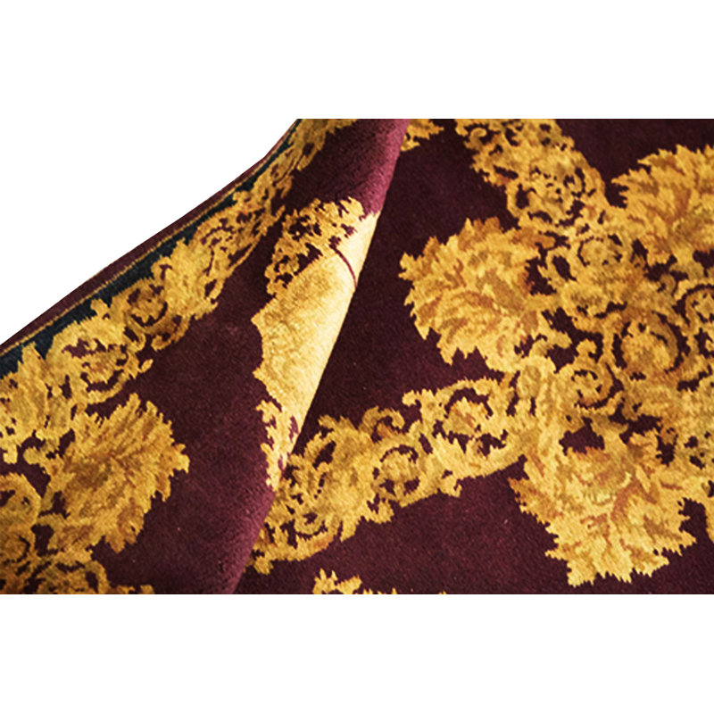 Hand-Knotted High-Quality Plum Area Rug