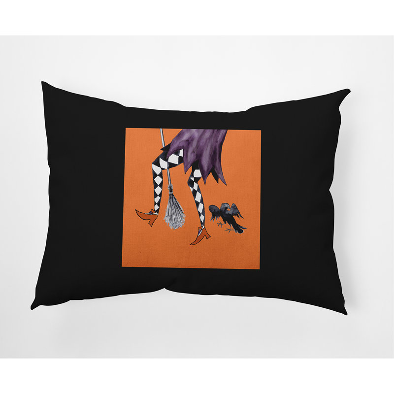 Fly Away Outdoor Reversible Throw Pillow, Orange
