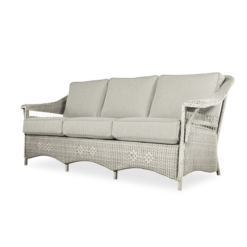 Nantucket Outdoor 3 - Seat Patio Sofa, Berkely Hall Green, Linen