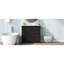 Meuble-lavabo noir 36 po avec lavabo en céramique, armoire de rangement abondante, 2 portes à fermeture douce et 5 tiroirs-1066455524