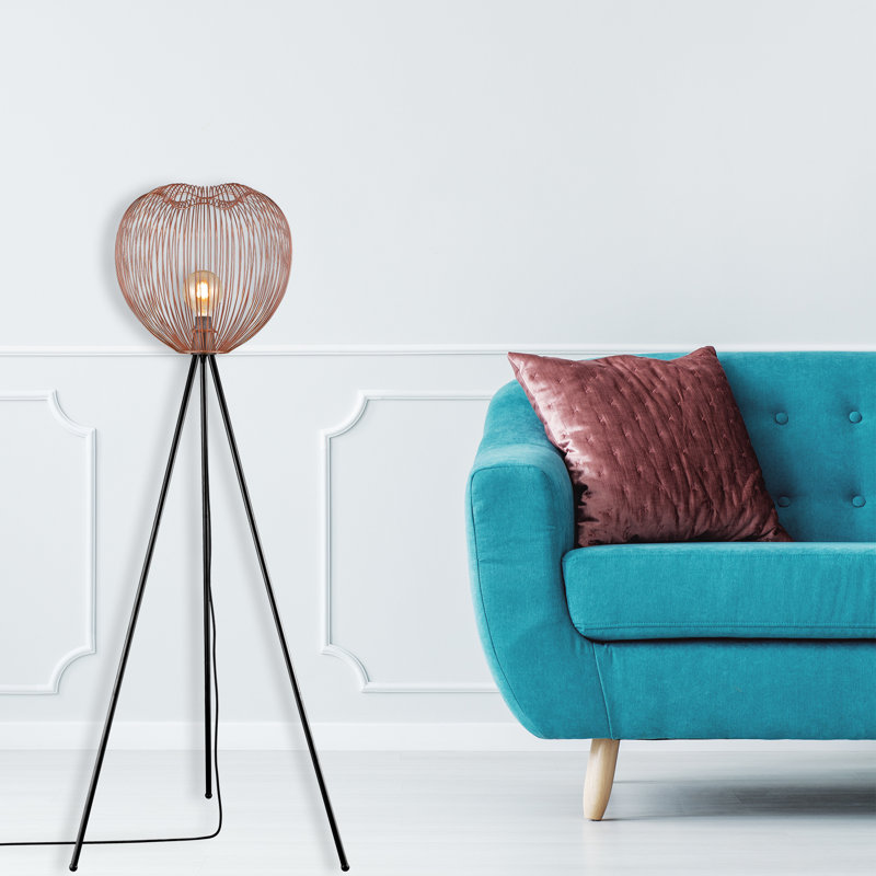 Marez 160cm Tripod Floor Lamp, Copper