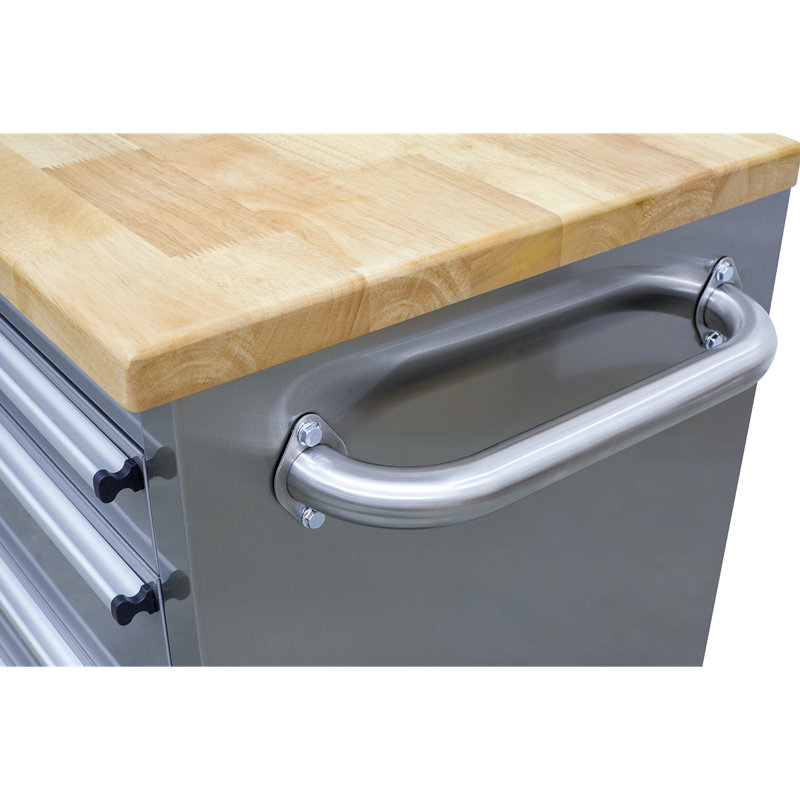 37.4" H x 48.03" W x 18.11" D Stainless Steel Mobile Tool Cabinet