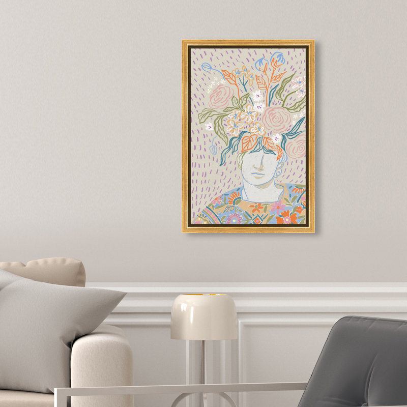 Flourishing Print by Oliver Gal, 31"H x 21"W, Gold Floater Frame