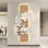 Brun, blanc, carré, grès, art mural