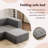 Compression Modular Sofas, Grey Foam Modern Multifunctional Small Home