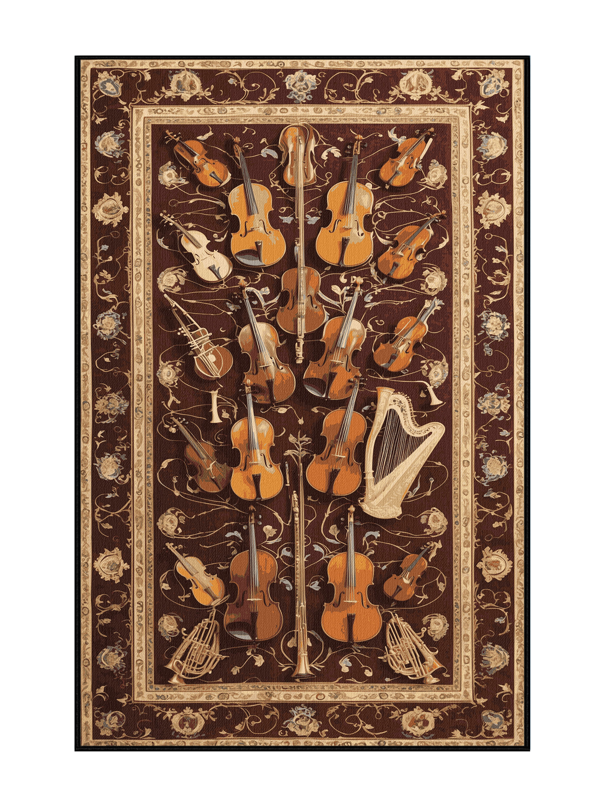 Astoria Grand Machine Washable French Black Area Rug - Wayfair Canada
