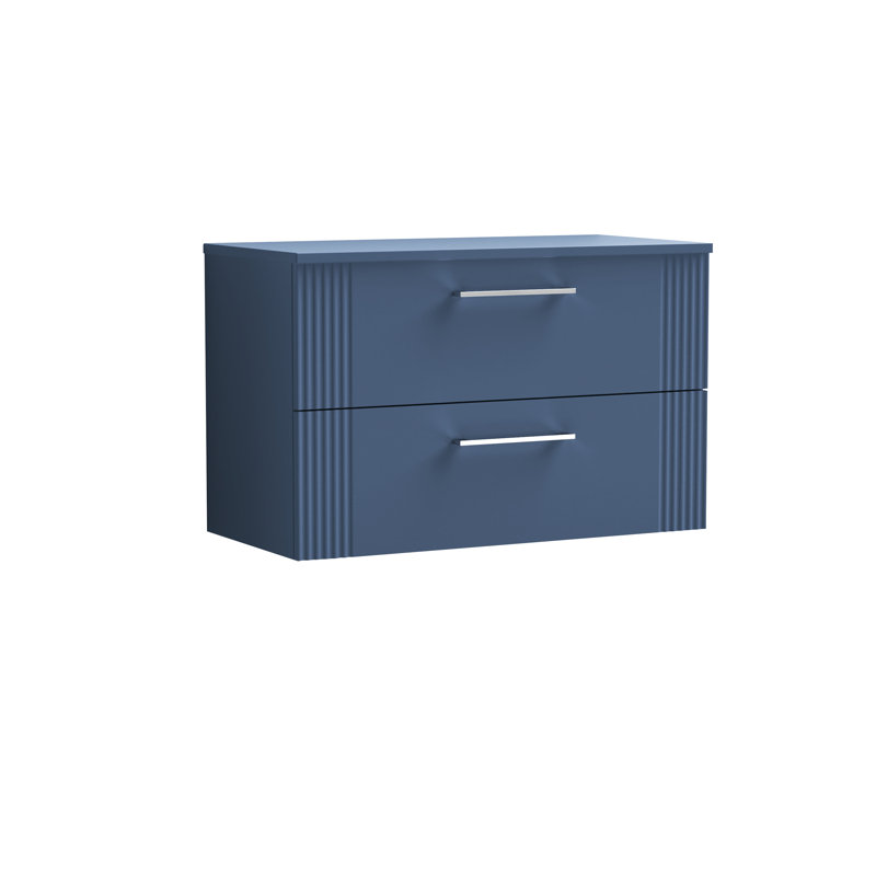 Deco Single Double Bathroom Vanity Base, Satin Navy
