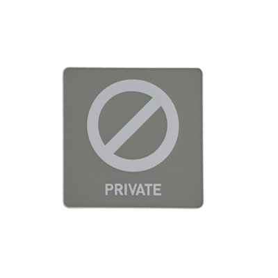 Enseigne de bureau d'entrée grise gris Privat