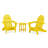 POLYWOOD Classic Adirondack Folding Adirondack 3-Piece Set-1283645857