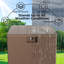 Boîte de rangement extérieure imperméable de 28 gallons, boîte de rangement de terrasse pour la livraison de colis, boîte de terrasse verrouillable en résine, petit contenant carré pour coussins de meubles, outils de jardin, accessoires de piscine