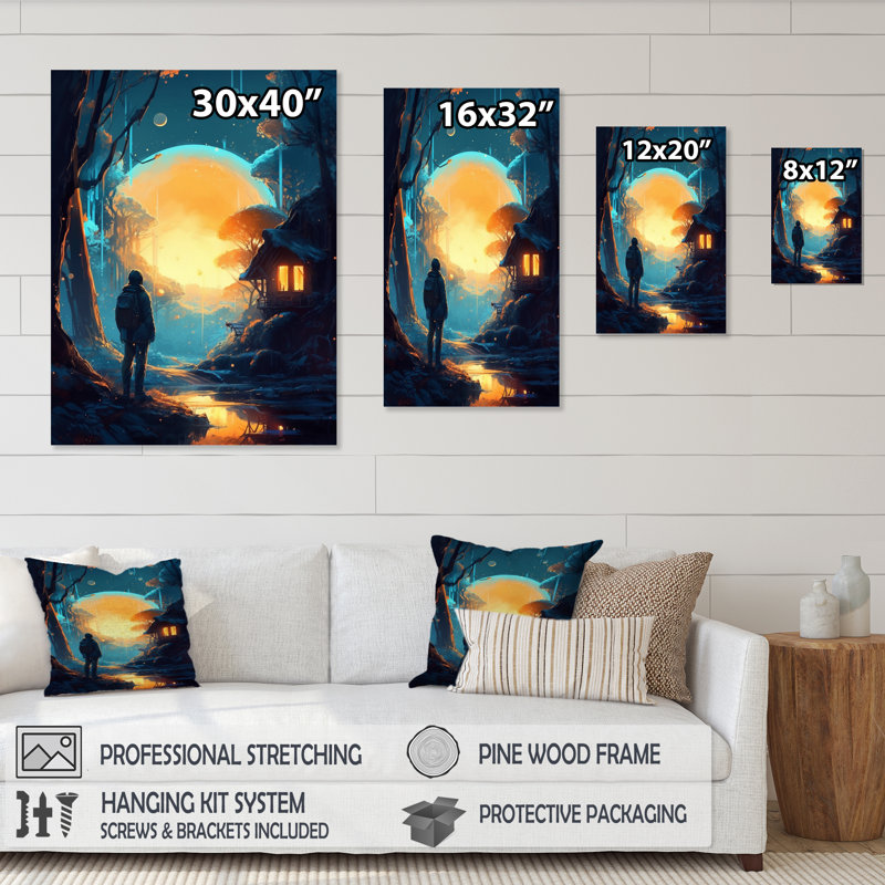 Futuristic Dreams V sur impression sur toile, Cadre d'angle fermé noir, H 20 po x l 12 po x P 1 po