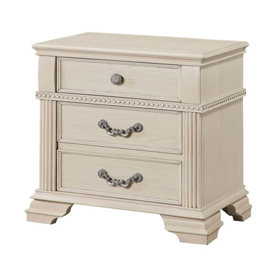 Nightstand W/ USB, Antique White