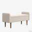 Banc de rangement avec repose-pieds en lin-1978730240