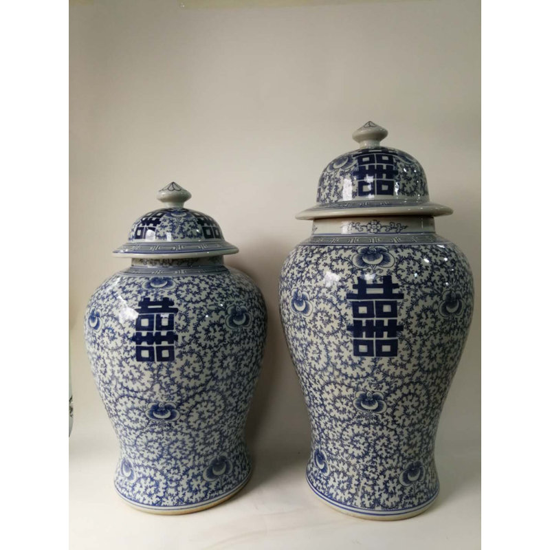 Handmade Ginger Jar, 24" H x 13" W x 13" D