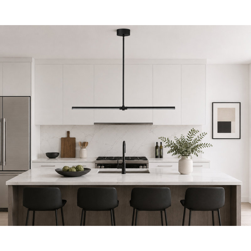 Luminaire suspendu à 2 lumières, Noir