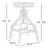 Kerome Adjustable Swivel Counter Stool-1101681174