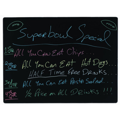 AARCO No Neon Markerboard Chalkboard
