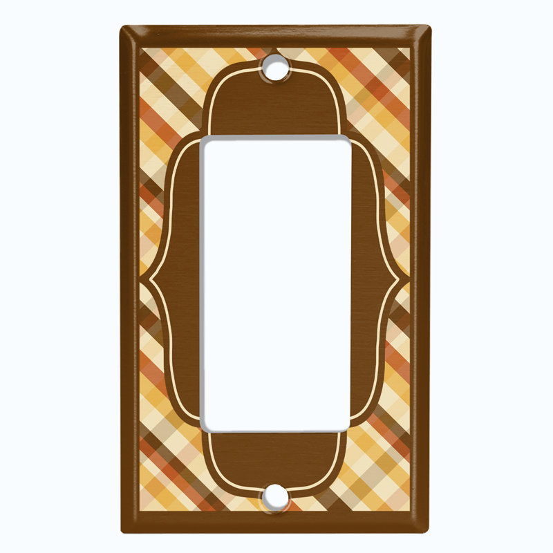 Patterned 1 - Gang Toggle Light Switch Standard Wall Plate