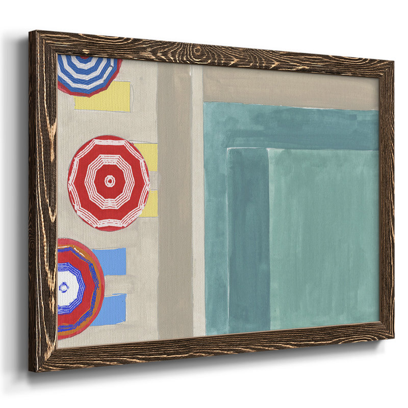 By The Pool I, reproduction d'art sur toile, Noyer, H 18 po x l 26 po x P 1,5 po