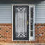 Porte de sécurité en acier gris de luxe Grisham, porte de tempête en fer 36 × 80 pouces-97854530