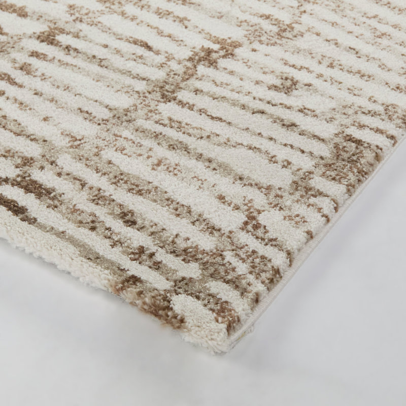 Ivy Bronx Barron Brown Modern Abstract Area Rug | Wayfair