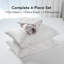 Ensemble de draps en microfibre Kasentex 1800 Series - blanc simple TG-116789947