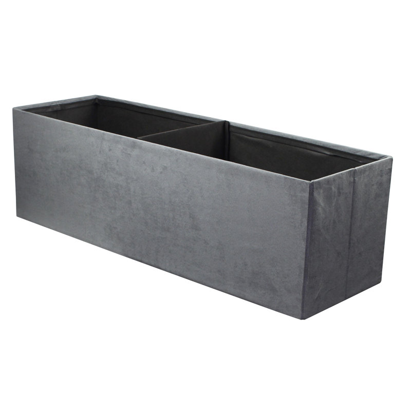 Repose-pieds avec rangement, gris