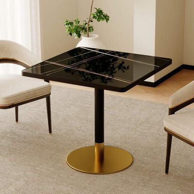 31.5" Square Sintered Stone Table Commercial & Residential Use For Cafés, Restaurants, Patios, Bistro And Small Spaces